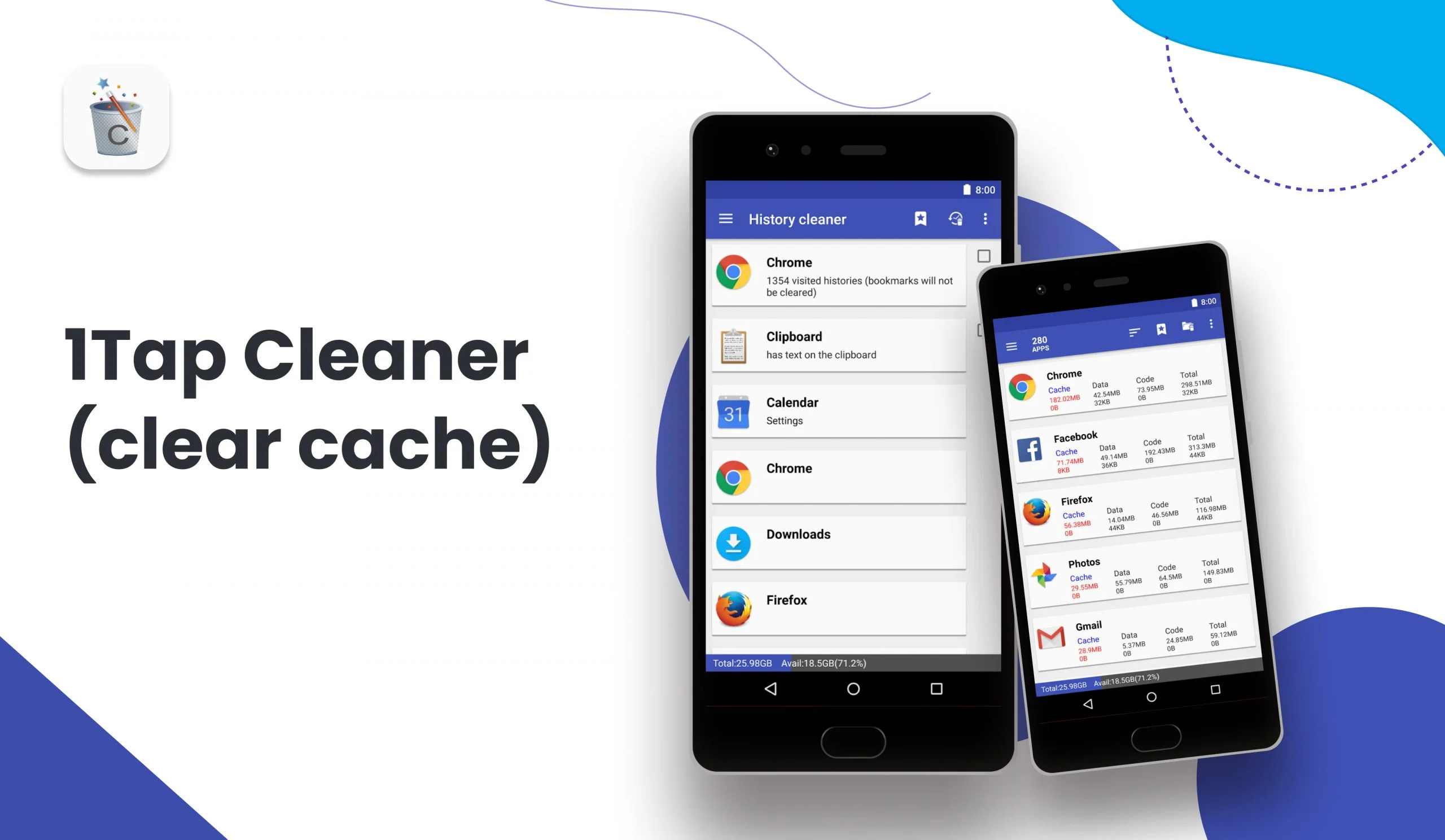 Tap cleaner app