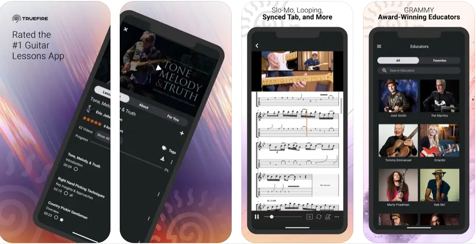 TrueFire - free guitar lessons app